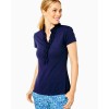 UPF 50+ Luxletic Frida Ruffle Polo Top