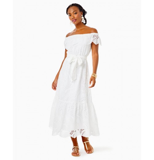 Geri Off-The-Shoulder Midi Dress