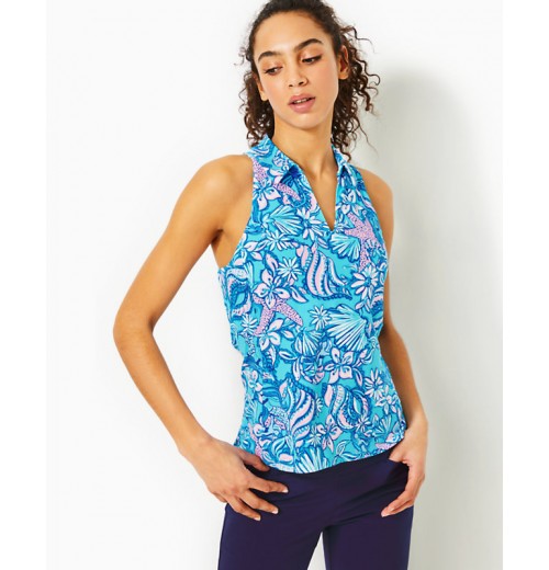 UPF 50+ Luxletic Lakelyn Bra Polo Top