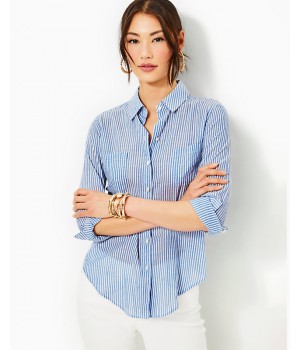 Sea View Button Down Top