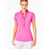 UPF 50+ Luxletic Frida Ruffle Polo Top