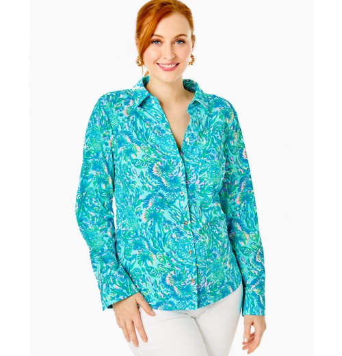 UPF 50+ ChillyLilly Marlena Button Down Top